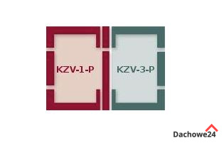 Kołnierz do dachówki płaskiej FAKRO KZV-FT Thermo B2/1, dwa okna obok siebie