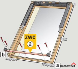 Oblachowanie ościeżnicy okna VELUX ZWC 0000